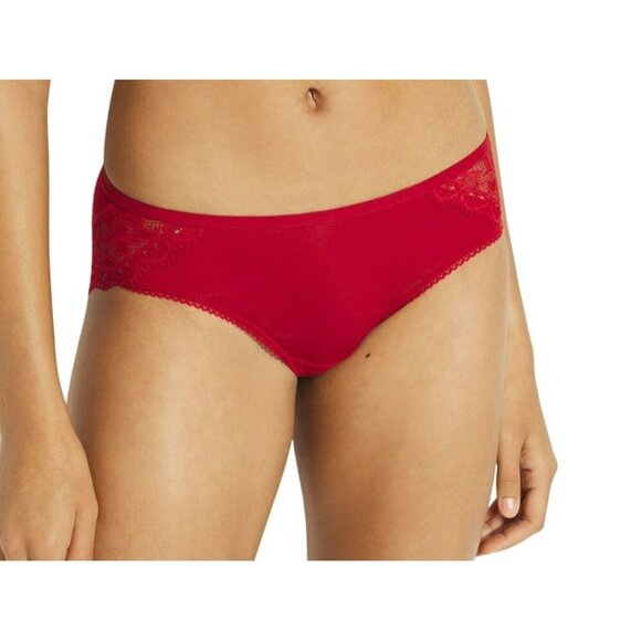 Soma Womens Embraceable Hipster Panty with Enchanting Lace Medium Red Lot 2 Pair - Picture 3 of 5